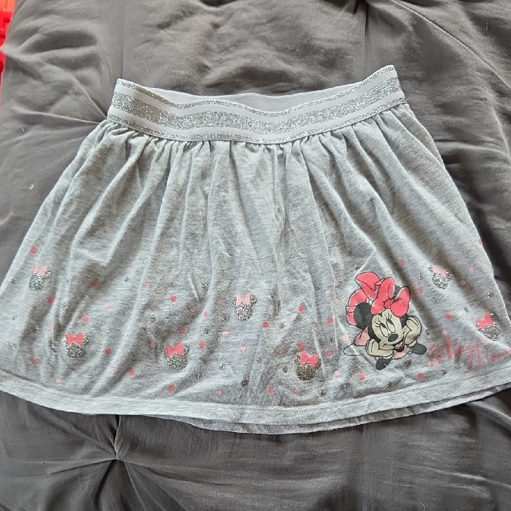 Disney Gray and Pink Minnie Mouse Skirt